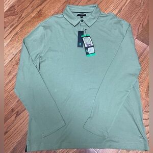 Banana Republic Men’s Luxury-Touch Long Sleeved Polo Shirt Olive Green Sz XL NWT